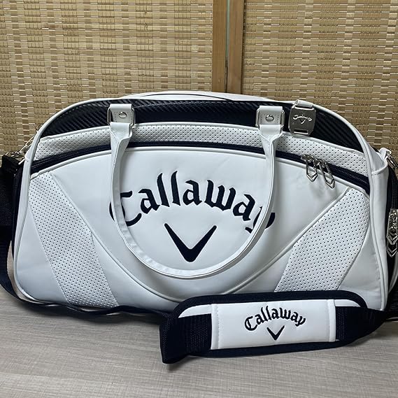 キャロウェイ　2WAY ボストンバッグ　ロッカーバッグ　大容量収納 Callaway キャロウェイ 2WAYロッカーバッグ 白×ネイビー×レッド